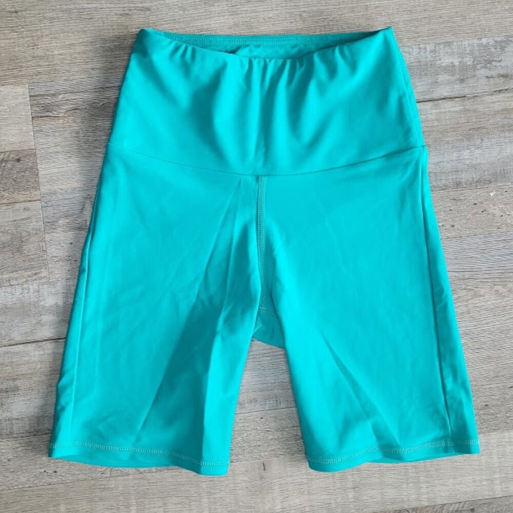 Honeycut Jade Bike Shorts | High-Waist Mid-Length Dance Shorts | Adult XS AXS